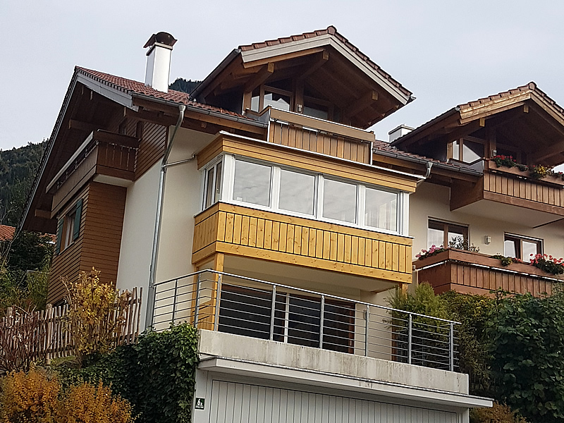 Nachträglicher Balkonumbau als Wintergarten