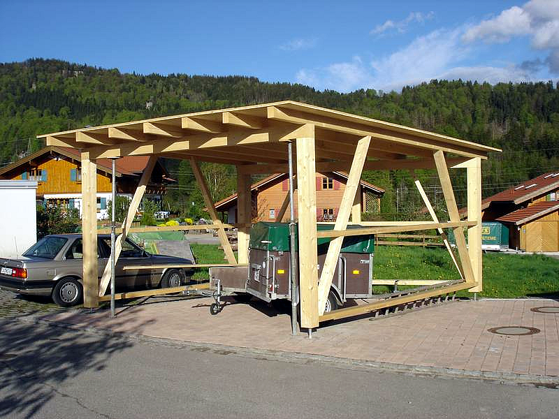 Carport ohne einem rechten Winkel